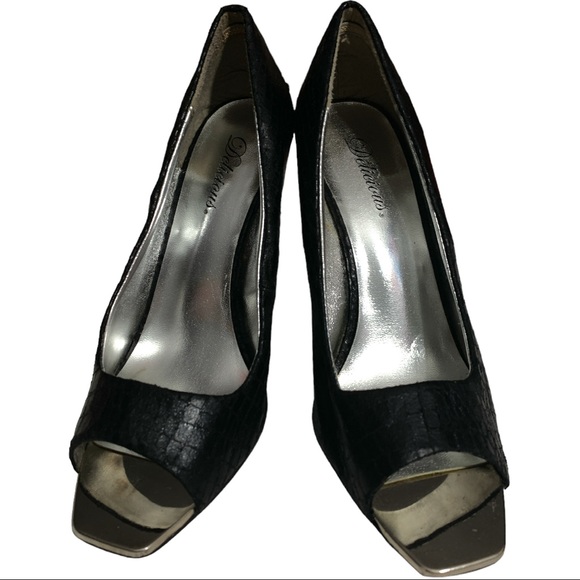 Gorgeous Delicious Black and Silver Front and Heel Size 9 - Picture 5 of 9